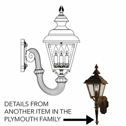 Hanover Lantern B95FSM Plymouth Medium Traditional Exterior Wall Sconce Lighting