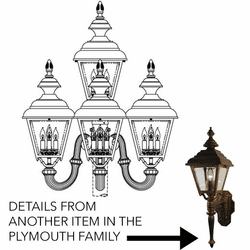 Hanover Lantern B96FSM-31 Plymouth Large Traditional Outdoor Post Lamp