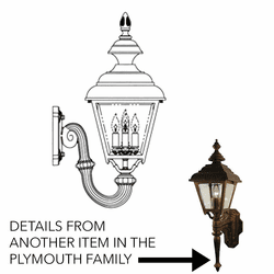 Hanover Lantern B96FSM Plymouth Large Traditional Exterior Lamp Sconce