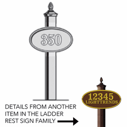 Hanover Lantern R725 Ladder Rest Sign Exterior Address Number Sign