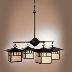 Hi-Lite Manufacturing H-260-4D Craftsman 41" Wide Chandelier Light