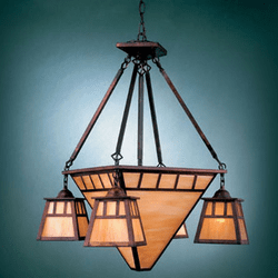 Hi-Lite Manufacturing H-2864-D Craftsman 29" Tall Chandelier Lighting