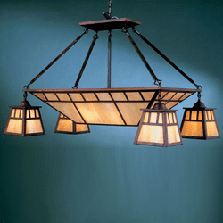 Hi-Lite Manufacturing H-2884-F Craftsman 22" Tall Island Light Fixture