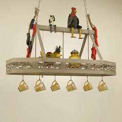 Hi-Lite Manufacturing H-73Y-D 25" Tall Pot Rack Island Light Fixture
