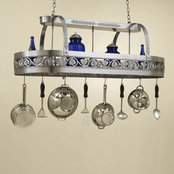 Hi-Lite Manufacturing H-83Y-D Sandra Lee 21" Tall Pot Rack Kitchen Island Light Fixture