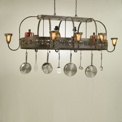 Hi-Lite Manufacturing H-89Y-D 25" Tall Pot Rack Island Light Fixture