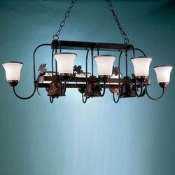Hi-Lite Manufacturing H-9138-D 26" Wide Pot Rack Kitchen Island Light