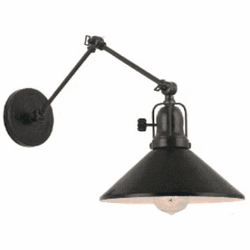 Hi-Lite Manufacturing H-99410-A3B-91-91 Montgomery Retro Black Wall Swing Arm Lamp