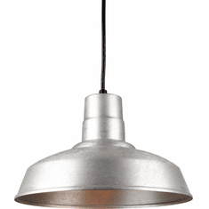 Hi-Lite Manufacturing H-QSN15114-C-96 Warehouse Vintage Galvanized 14" Lighting Pendant