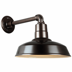 Hi-Lite Manufacturing H-QSN15114-SA-145-QSNB-44-145 Warehouse RLM Retro Oil Rubbed Bronze Exterior 14" Wall Sconce Lighting