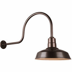 Hi-Lite Manufacturing H-QSN15114-SA-145-QSNHL-C-145 Warehouse RLM Retro Oil Rubbed Bronze Exterior 14" Wall Light Sconce