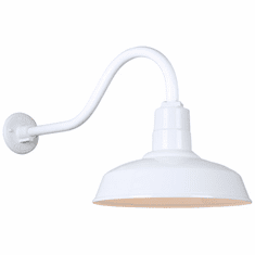 Hi-Lite Manufacturing H-QSN15114-SA-93-QSNHL-A-93 Warehouse RLM Retro White Exterior 14" Lighting Wall Sconce