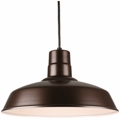 Hi-Lite Manufacturing H-QSN15116-C-145 Warehouse Retro Oil Rubbed Bronze 16" Pendant Lighting Fixture