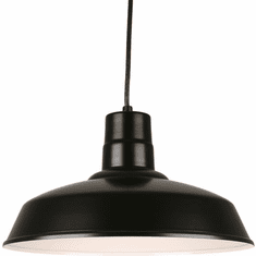 Hi-Lite Manufacturing H-QSN15116-C-91 Warehouse Vintage Black 16" Hanging Lamp