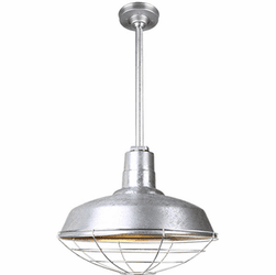 Hi-Lite Manufacturing H-QSN15116-SA-96-QSN24-ST3-96-QSNHSC-96-QSNWGR-16-96 Warehouse Vintage Galvanized Indoor / Outdoor 16" Drop Lighting
