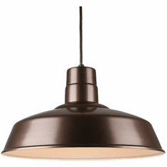 Hi-Lite Manufacturing H-QSN15118-C-145 Warehouse Retro Oil Rubbed Bronze 18" Ceiling Pendant Light