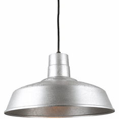 Hi-Lite Manufacturing H-QSN15118-C-96 Warehouse Vintage Galvanized 18" Ceiling Light Pendant