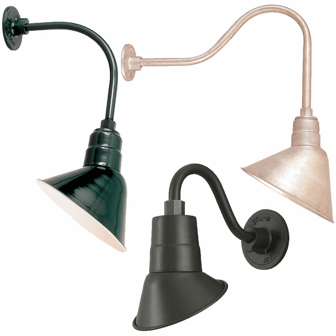 Hi-Lite Manufacturing RLM Angle Shade Exterior Wall Light Fixture