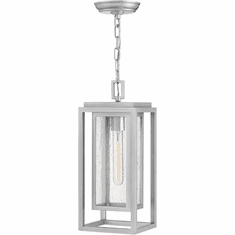 Hinkley 1002SI-LL Republic Satin Nickel LED Outdoor Mini Pendant Lamp
