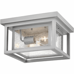 Hinkley 1003SI Republic Satin Nickel LED Outdoor Ceiling Lighting