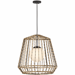 Hinkley 10394BK-LV Arlen Modern Black LED Outdoor Pendant Lighting Fixture
