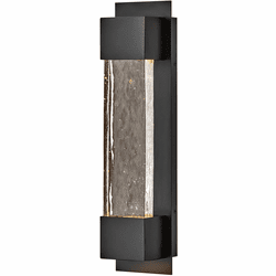 Hinkley 10594BK Rune Contemporary Black LED Outdoor Wall Light Fixture