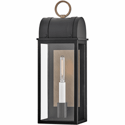 Hinkley 10660BK-BU Campbell Black / Burnished Bronze LED Exterior Wall Lighting