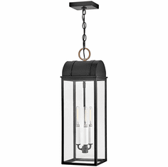 Hinkley 10662BK-BU Campbell Black / Burnished Bronze LED Outdoor Pendant Hanging Light