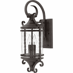 Hinkley 1143OL-CL Casa Olde Black Outdoor Medium Wall Lamp