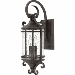 Hinkley 1143OL-CL Casa Olde Black Outdoor Medium Wall Lamp