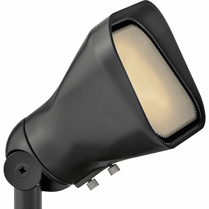 Hinkley 15300SK-LMA30K Accent Flood Lumacore 12V Satin Black LED Low Voltage Variable Output 3000K Flood Outdoor Spot