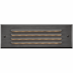 Hinkley 15765SK Louvered Brick Light Contemporary Satin Black LED Exterior Step Light