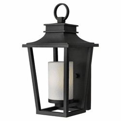 Hinkley 1744BK Sullivan 18 Inch Tall Small Outdoor Black Wall Lighting With Fluorescent Option