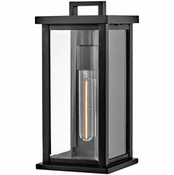 Hinkley 20016BK Weymouth Modern Black LED Outdoor Wall Sconce Lighting