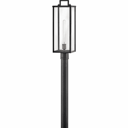 Hinkley 23011BK Catalina Contemporary Black / Burnished Bronze LED Exterior Post Lamp