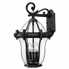 Hinkley 2444MB San Clemente Traditional Museum Black Exterior 12" Wall Mounted Lamp