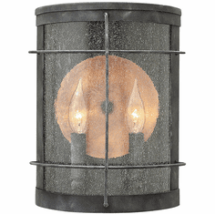 Hinkley 2624DZ Newport Contemporary Aged Zinc LED 9" Outdoor Light Sconce