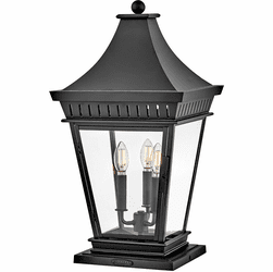Hinkley 27097MB Chapel Hill Contemporary Museum Black Outdoor Wall Sconce Light
