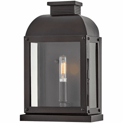Hinkley 28830DX Tiverton Modern Dark Oxidized Brass LED Small Exterior Lighting Sconce