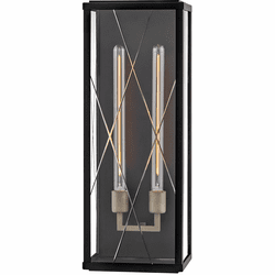 Hinkley 28885BK Monte Modern Black / Burnished Bronze LED Outdoor Lamp Sconce