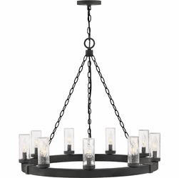 Hinkley 29208BK-LV Sawyer Contemporary Black LED Chandelier Light