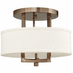 Hinkley 3200BR Hampton Brushed Bronze 15" Overhead Lighting Fixture