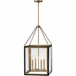 Hinkley 32984BK Shaw Contemporary Black Foyer Light Fixture