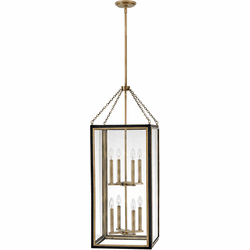 Hinkley 32988BK Shaw Contemporary Black Foyer Light Fixture