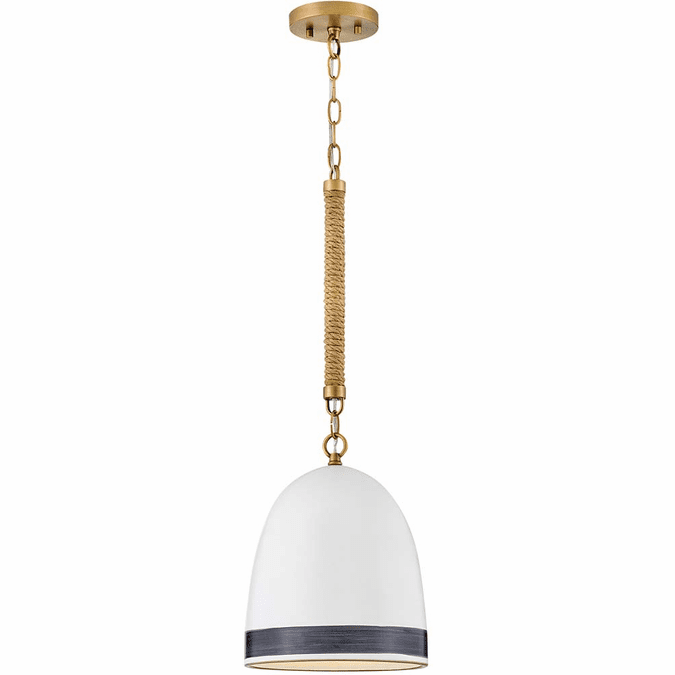 Hinkley 3364HB-BK Nash Contemporary Heritage Brass with Black accents LED Mini Hanging Pendant Lighting