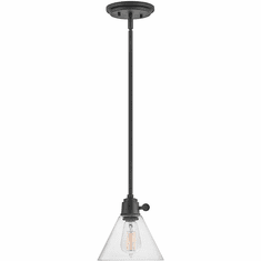 Hinkley 3697BK-CL Arti Contemporary Black with Clear glass LED Mini Drop Ceiling Lighting