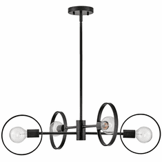 Hinkley 37294BK Desi Contemporary Black Chandelier Light