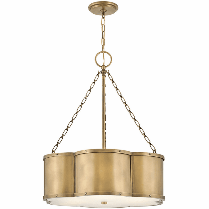 Hinkley 4446HB Chance Contemporary Heritage Brass LED Drop Lighting