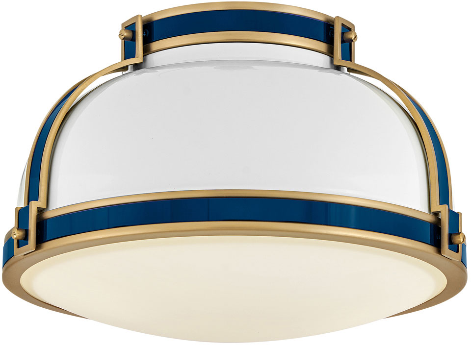 Hinkley 46351GWLCB Barton Contemporary Gloss White / Lacquered Brass