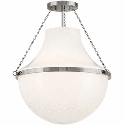 Hinkley 46893PN Collins Contemporary Polished Nickel LED 20" Flush Mount Ceiling Light Fixture